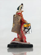 Japanese Fabric Doll Vtg Geisha Dancer Figurine Traditional Craft Folk Art Toy K