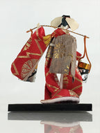 Japanese Fabric Doll Vtg Geisha Dancer Figurine Traditional Craft Folk Art Toy K