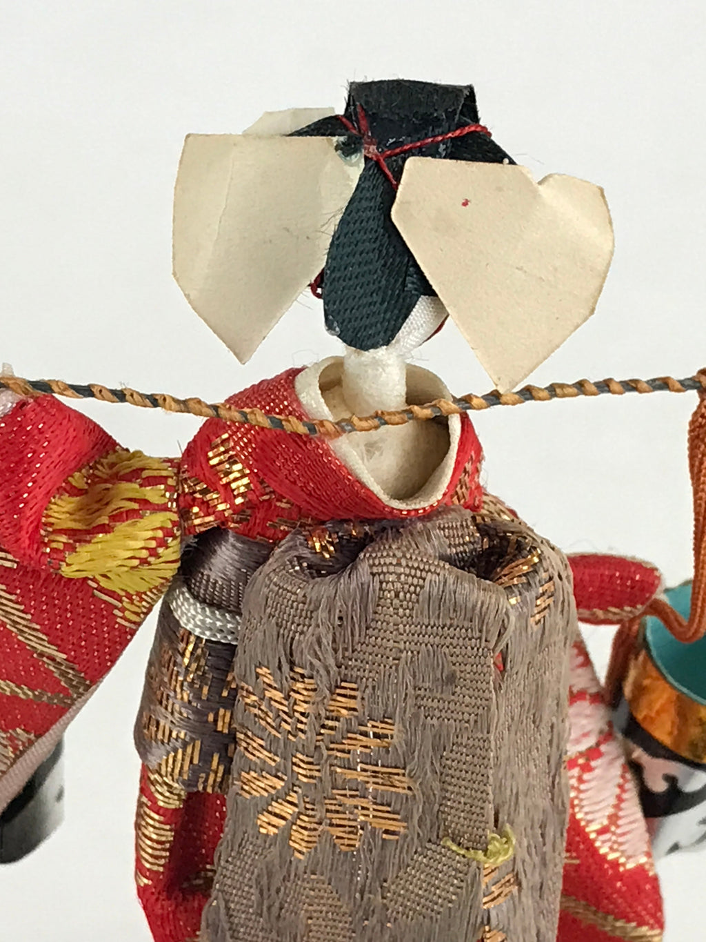 Japanese Fabric Doll Vtg Geisha Dancer Figurine Traditional Craft Folk Art Toy K