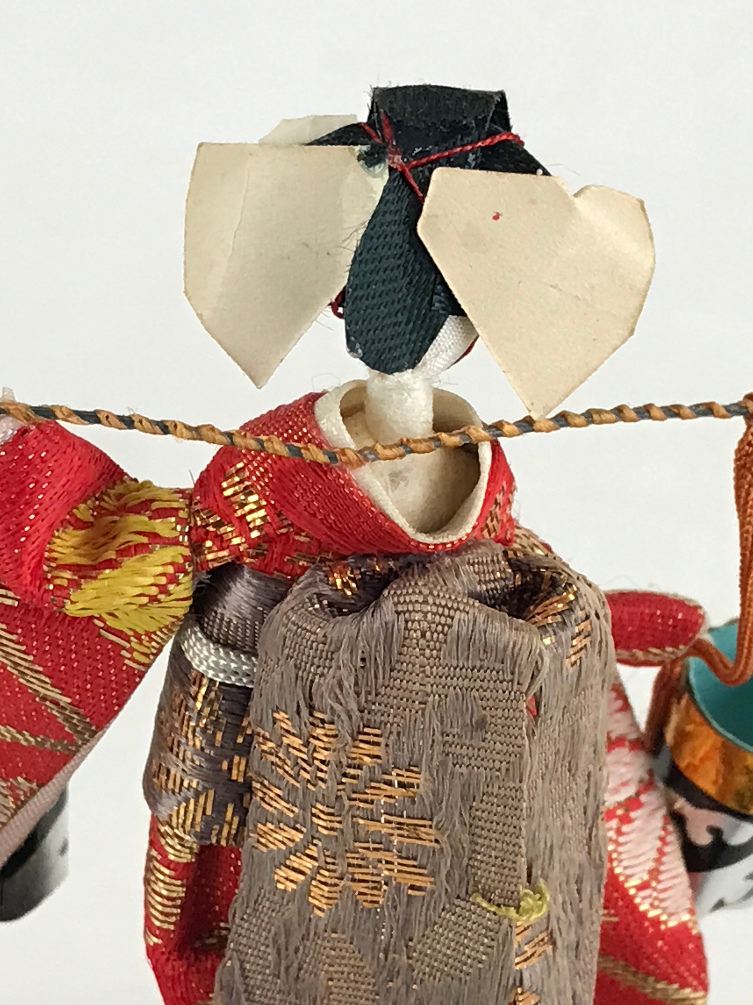 Japanese Fabric Doll Vtg Geisha Dancer Figurine Traditional Craft Folk Art Toy K