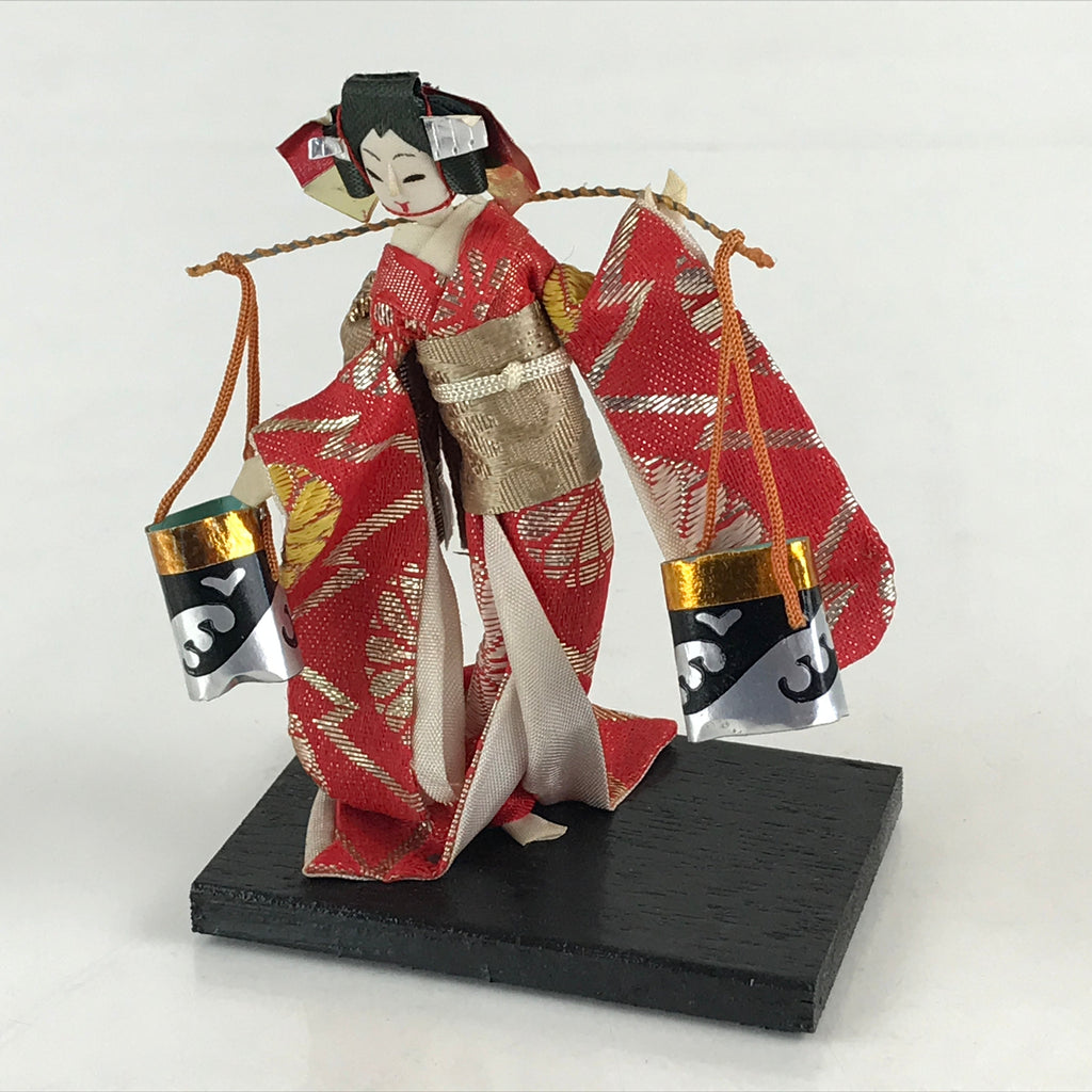 Japanese Fabric Doll Vtg Geisha Dancer Figurine Traditional Craft Folk Art Toy K