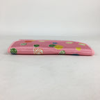 Japanese Fabric Pouch Vtg Case Pink Bell Design Kimono Fukuro KB41