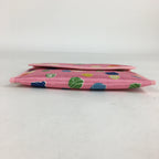 Japanese Fabric Pouch Vtg Case Pink Bell Design Kimono Fukuro KB41