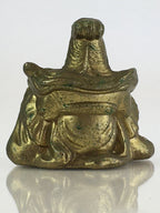 Japanese Figurine Vtg 7 Lucky Gods Benzaiten Metal Statue Paperweight JK385