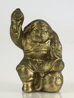 Japanese Figurine Vtg 7 Lucky Gods Daikokuten Metal Statue Paperweight JK386