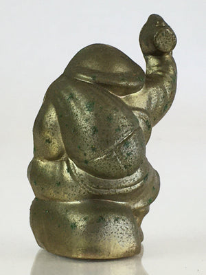 Japanese Figurine Vtg 7 Lucky Gods Daikokuten Metal Statue Paperweight JK386