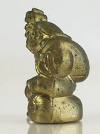 Japanese Figurine Vtg 7 Lucky Gods Daikokuten Metal Statue Paperweight JK386