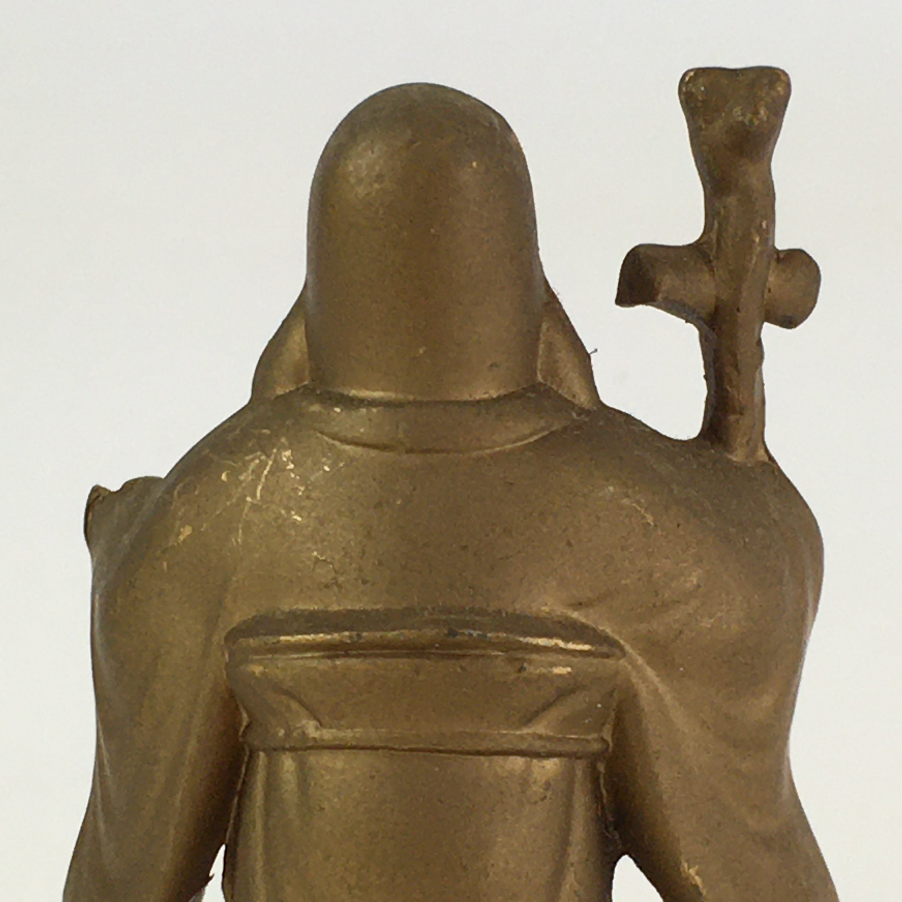 Japanese Figurine Vtg 7 Lucky Gods Fukurokujyu Metal Statue Paperweight JK384