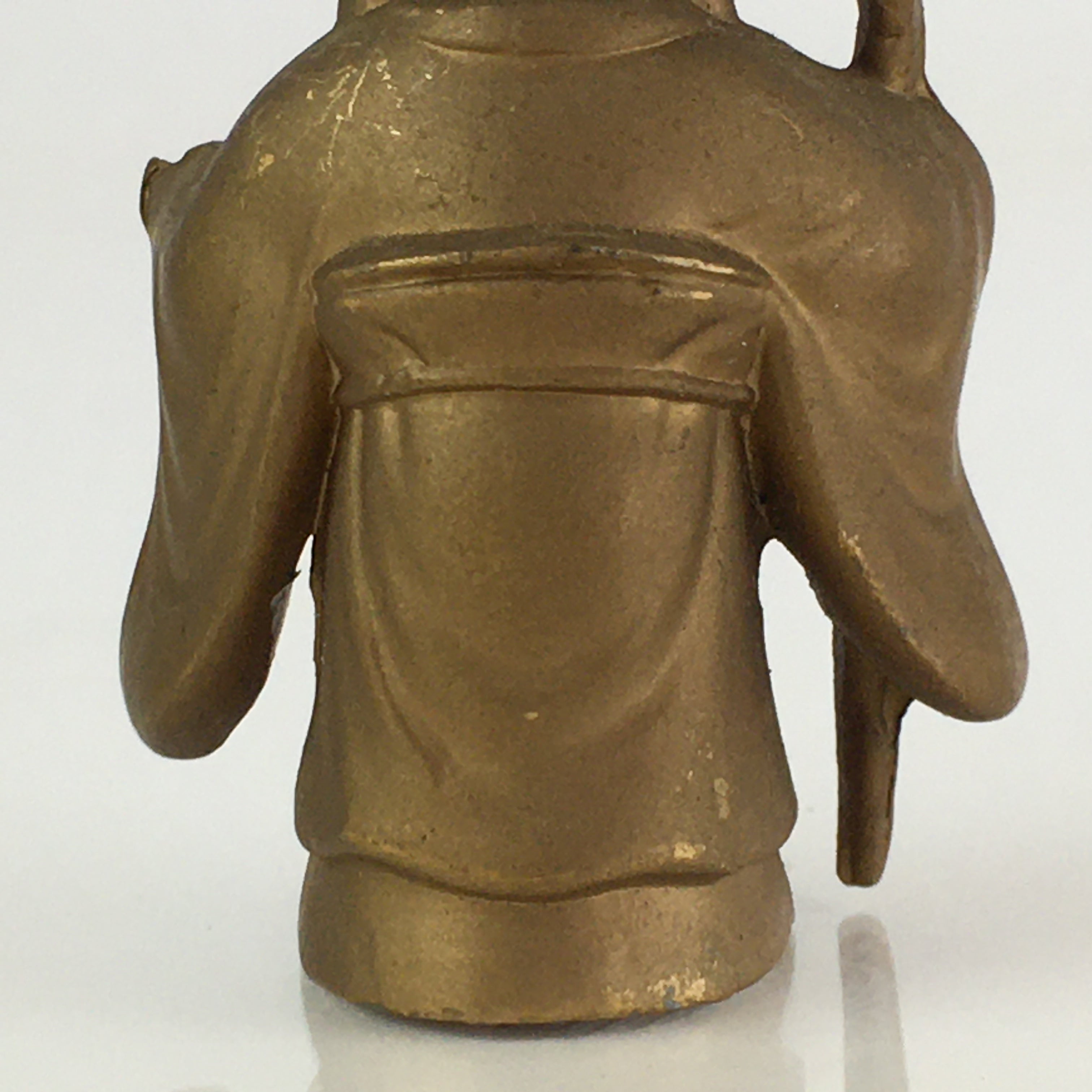 Japanese Figurine Vtg 7 Lucky Gods Fukurokujyu Metal Statue Paperweight JK384