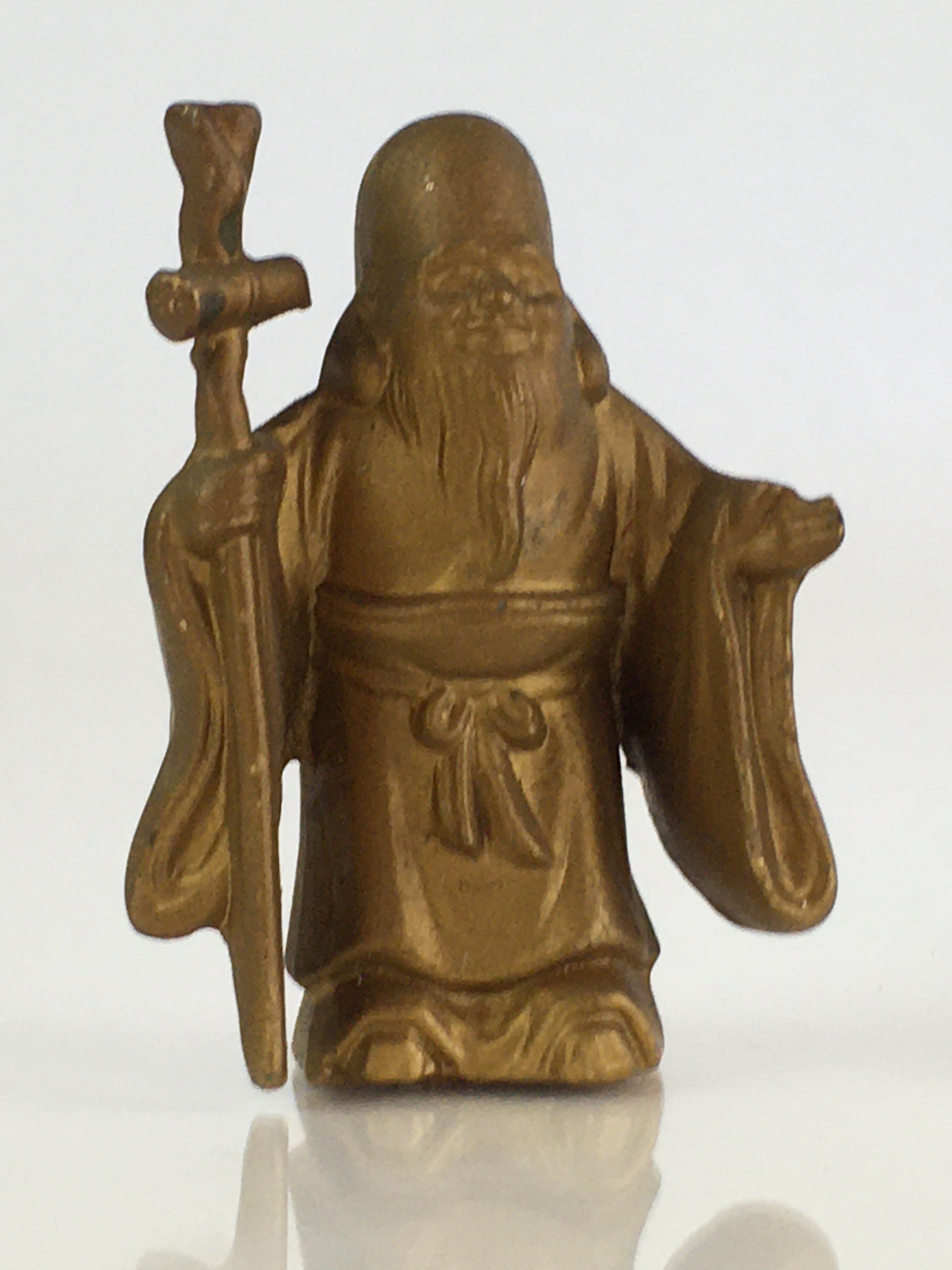 Japanese Figurine Vtg 7 Lucky Gods Fukurokujyu Metal Statue Paperweight JK384