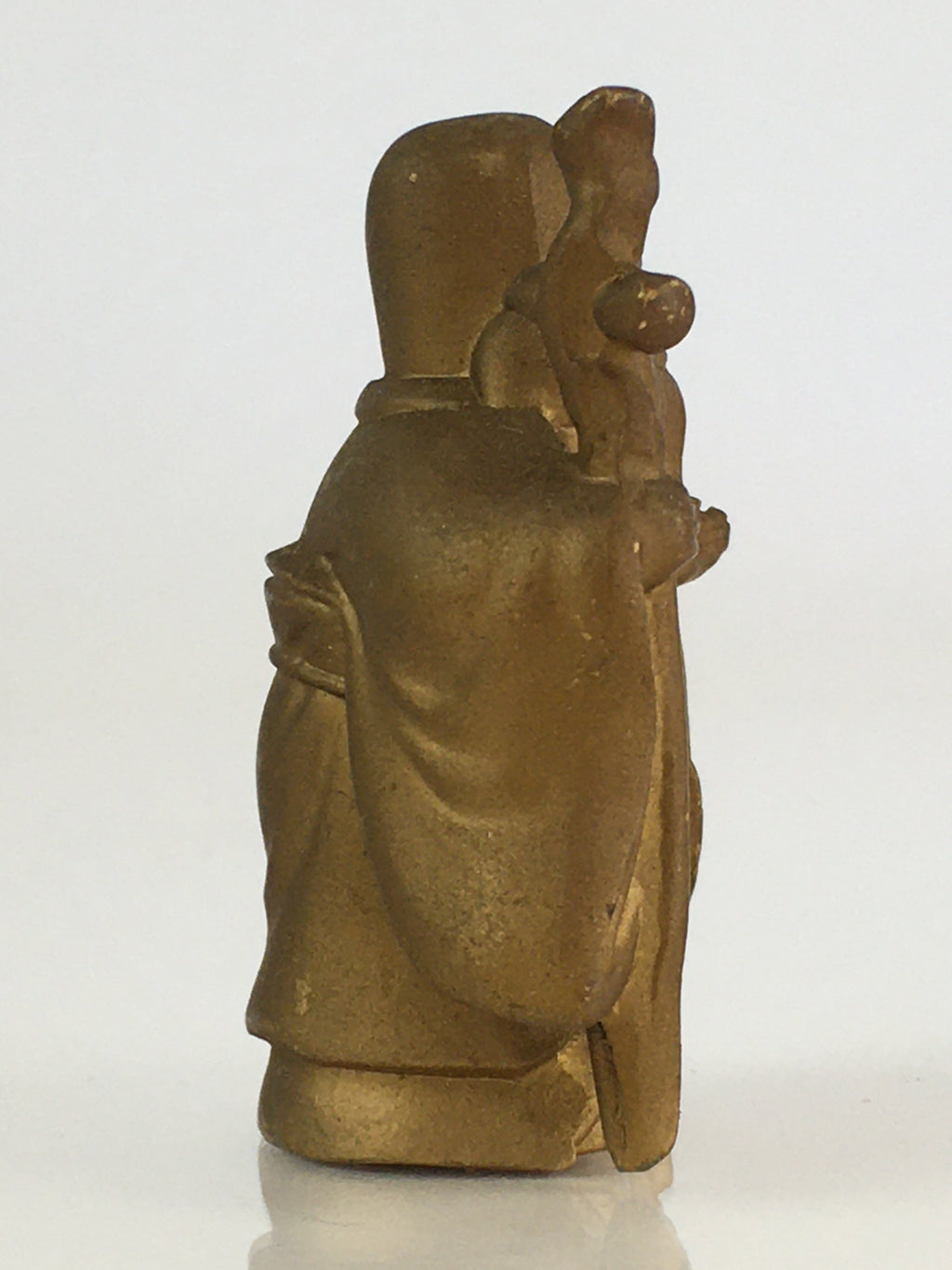 Japanese Figurine Vtg 7 Lucky Gods Fukurokujyu Metal Statue Paperweight JK384
