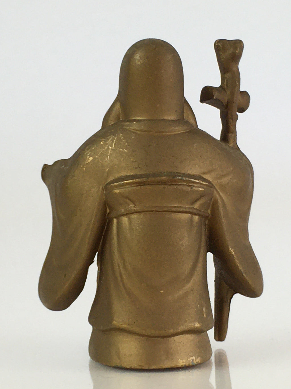 Japanese Figurine Vtg 7 Lucky Gods Fukurokujyu Metal Statue Paperweight JK384