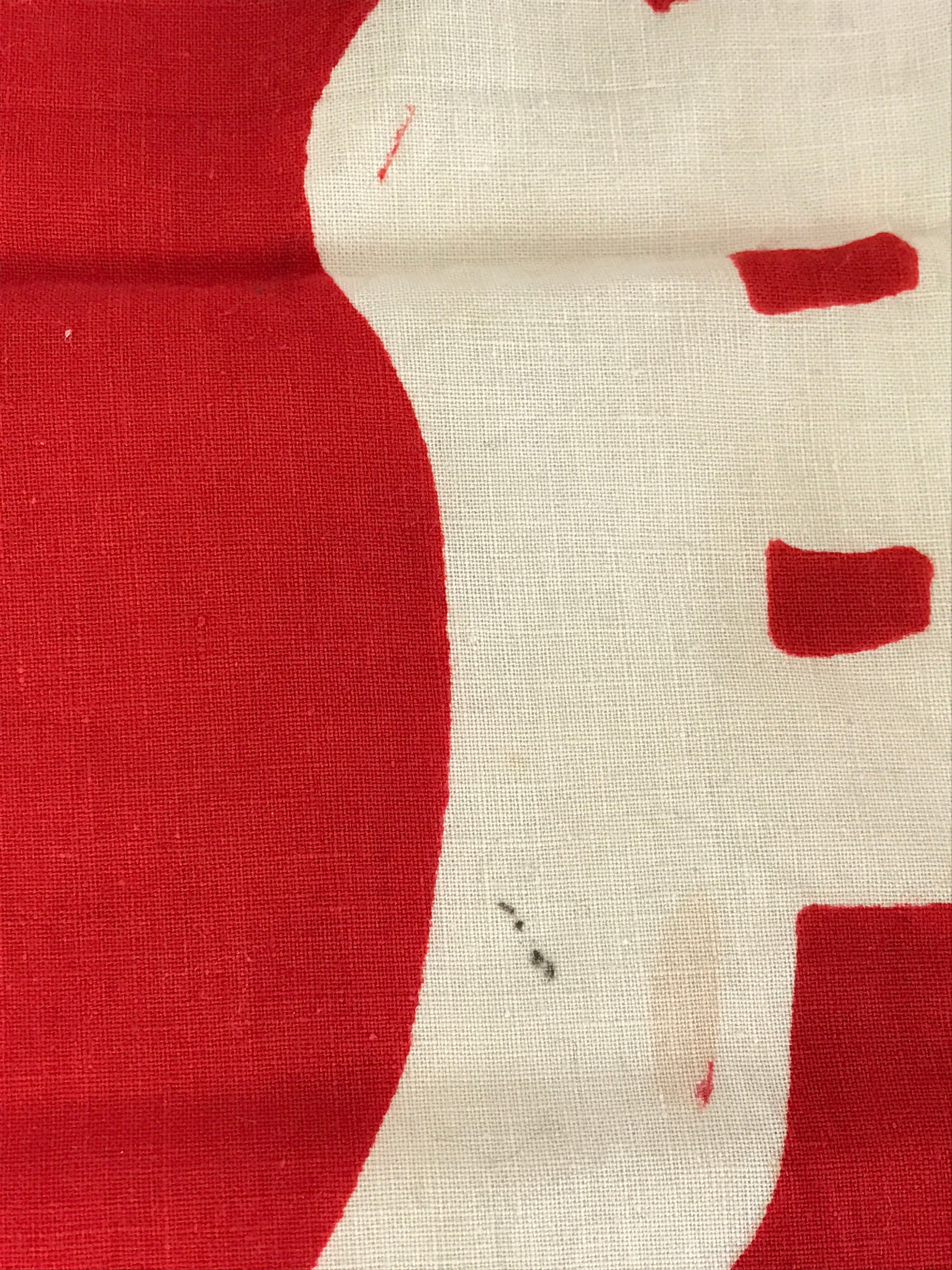 Japanese Fire Warning Flag Vtg Beware Of Fire Streamer Red Hino-Yojin JK439