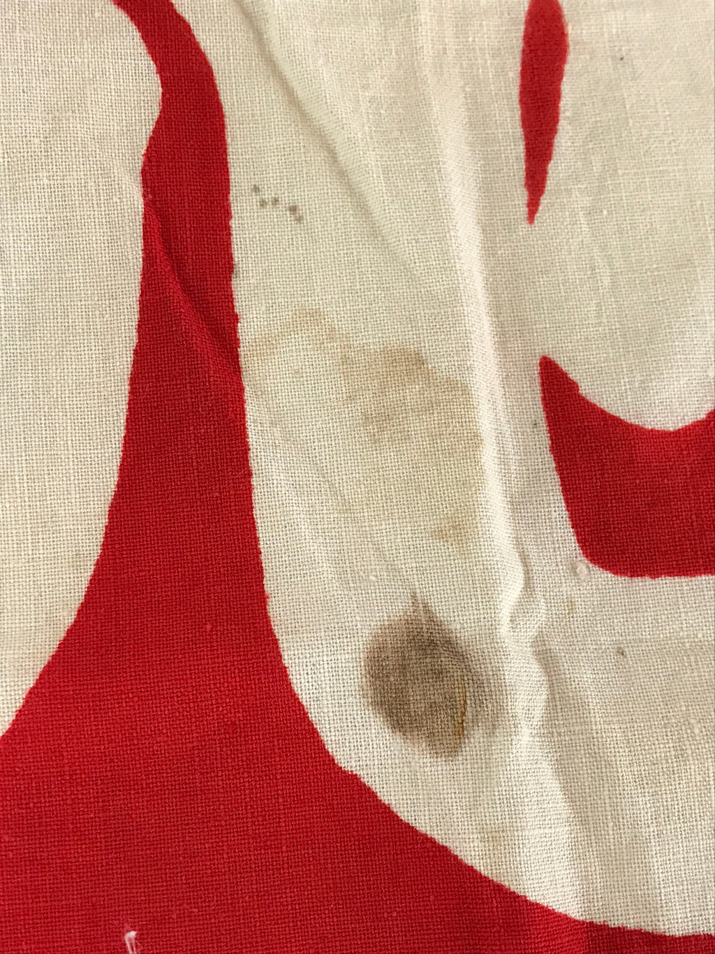 Japanese Fire Warning Flag Vtg Beware Of Fire Streamer Red Hino-Yojin JK439