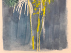 Japanese Fireworks Watercolor Painting Original Art Cardstock Unsigned FL148
