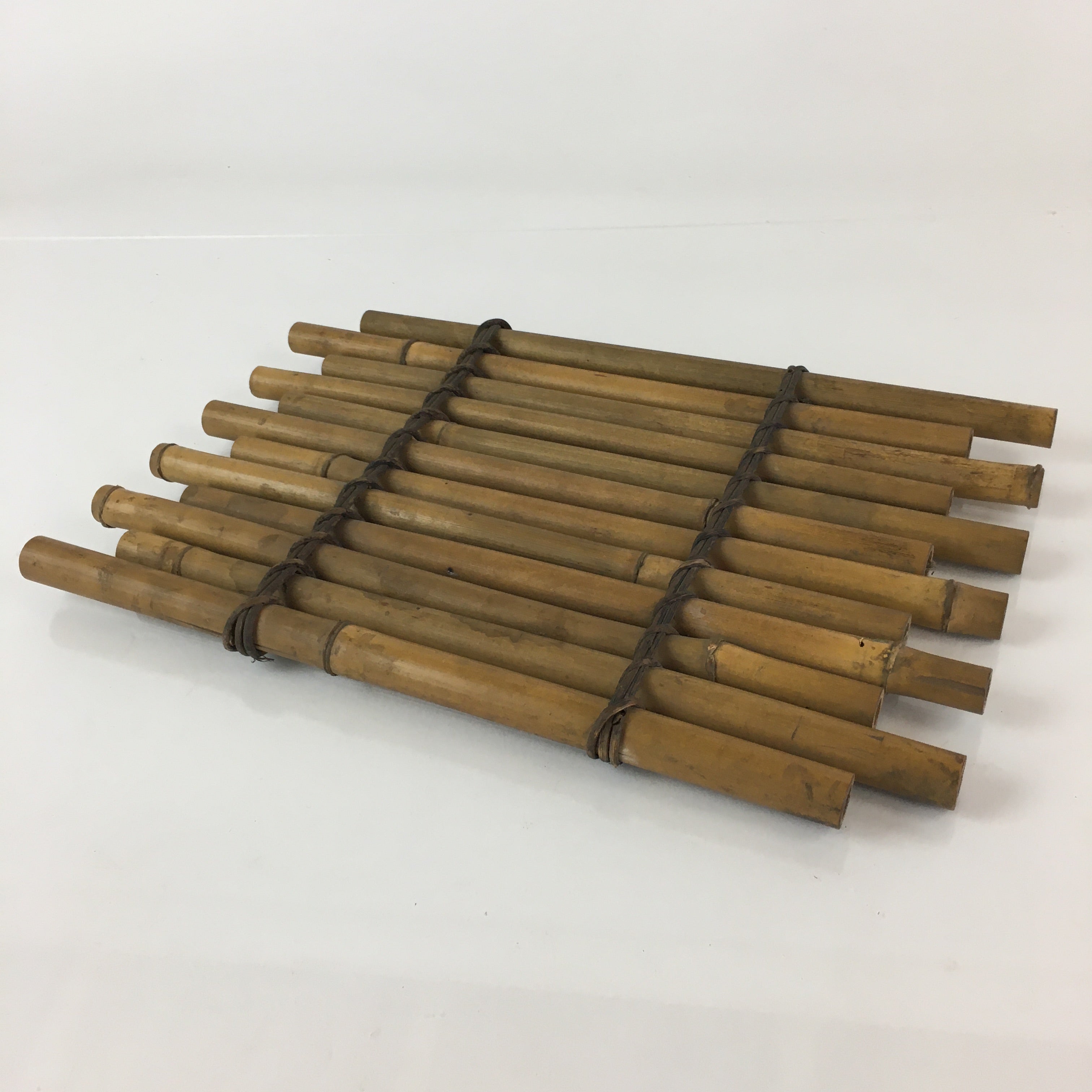 Japanese Flower Vase Stand Vtg Bamboo Board Kadai Ikebana Bonsai WT393
