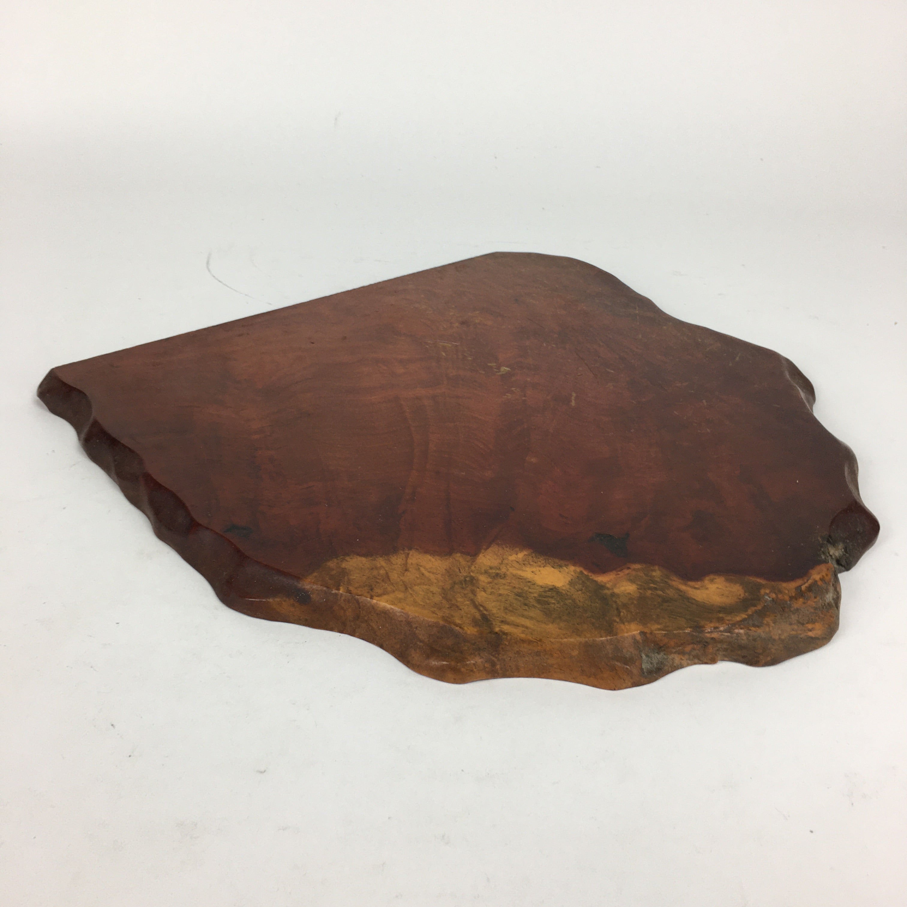 Japanese Flower Vase Stand Vtg Wood Board Kadai Ikebana Bonsai WT353