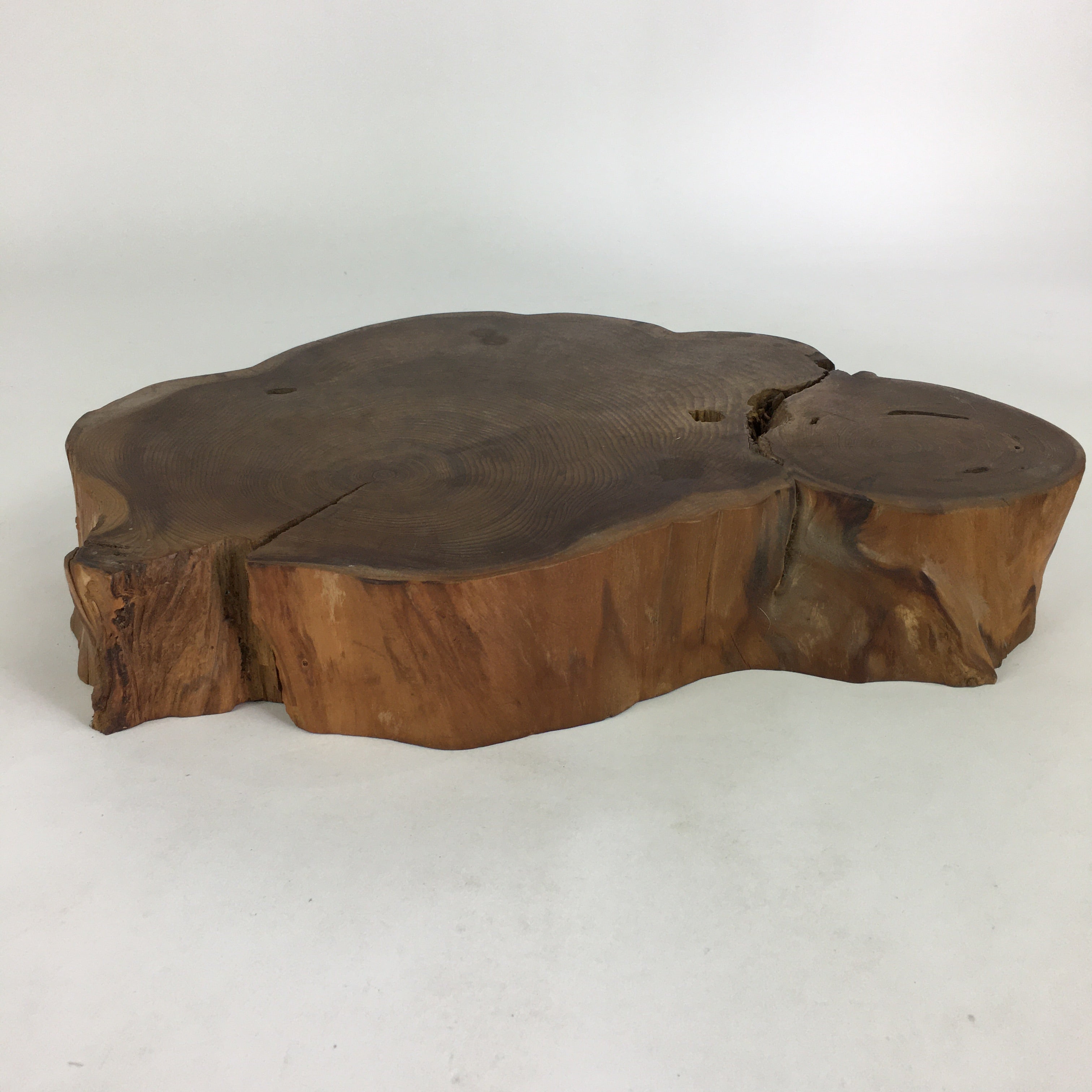 Japanese Flower Vase Stand Vtg Wood Board Kadai Ikebana Bonsai WT369