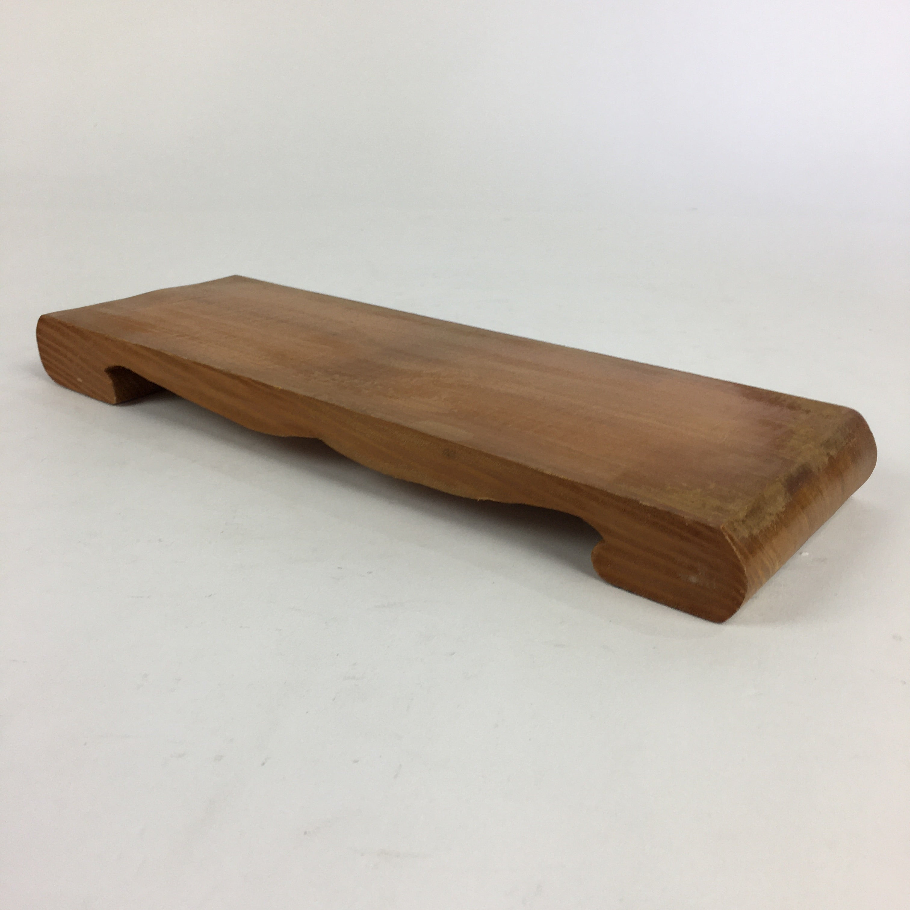 Japanese Flower Vase Stand Vtg Wood Board Kadai Ikebana Bonsai WT379