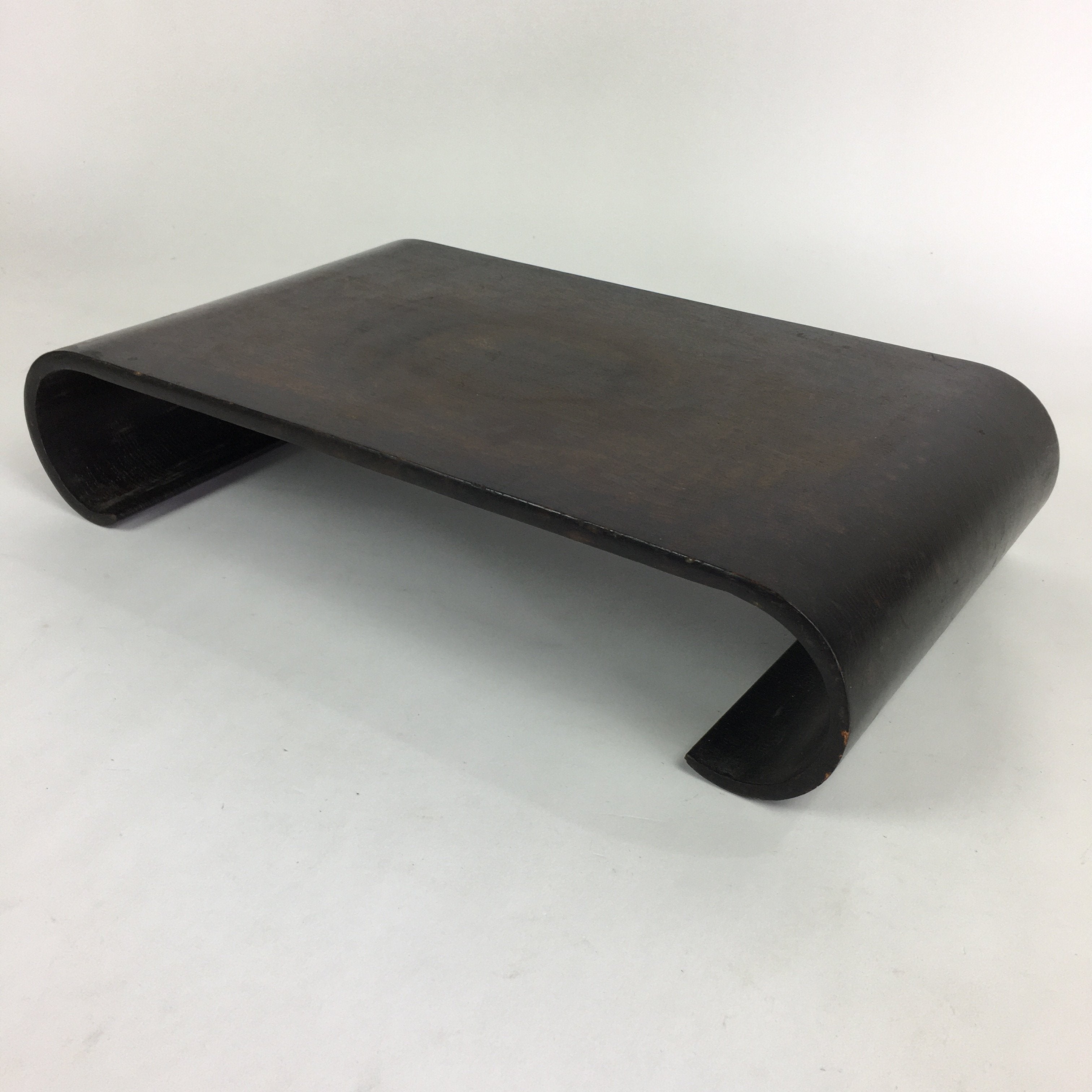 Japanese Flower Vase Stand Vtg Wood Lacquer Board Kadai Ikebana Bonsai WT342
