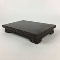 Japanese Flower Vase Stand Vtg Wood Lacquer Board Kadai Ikebana Bonsai WT380