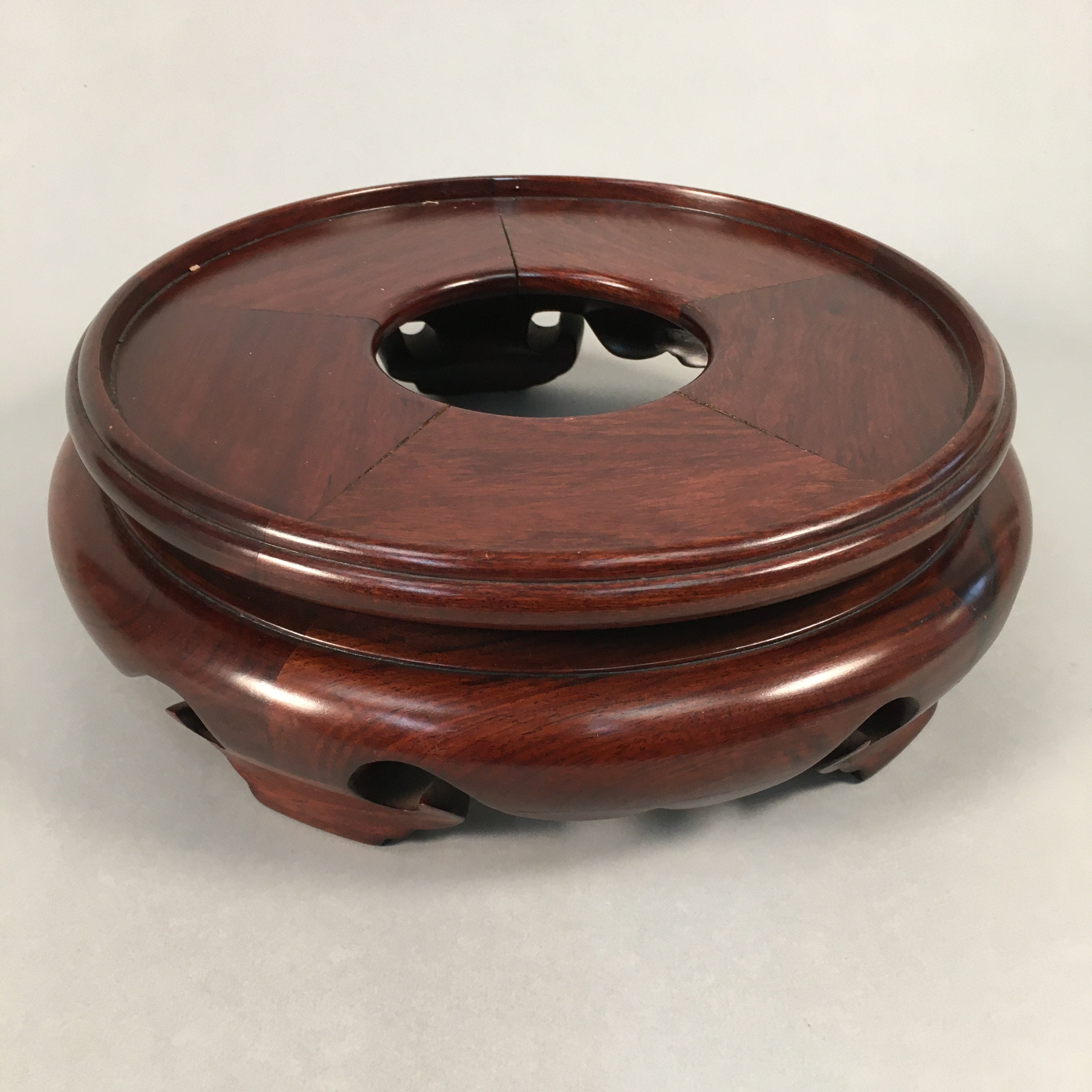 Japanese Flower Vase Stand Wooden Bonsai Table Vtg Kadai Board Ikebana WT308