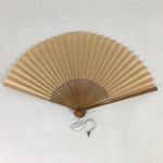 Japanese Folding Fan Vtg Sensu Bamboo Frame Paper Golden Glitter 4D600