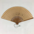 Japanese Folding Fan Vtg Sensu Bamboo Frame Paper Golden Glitter 4D600
