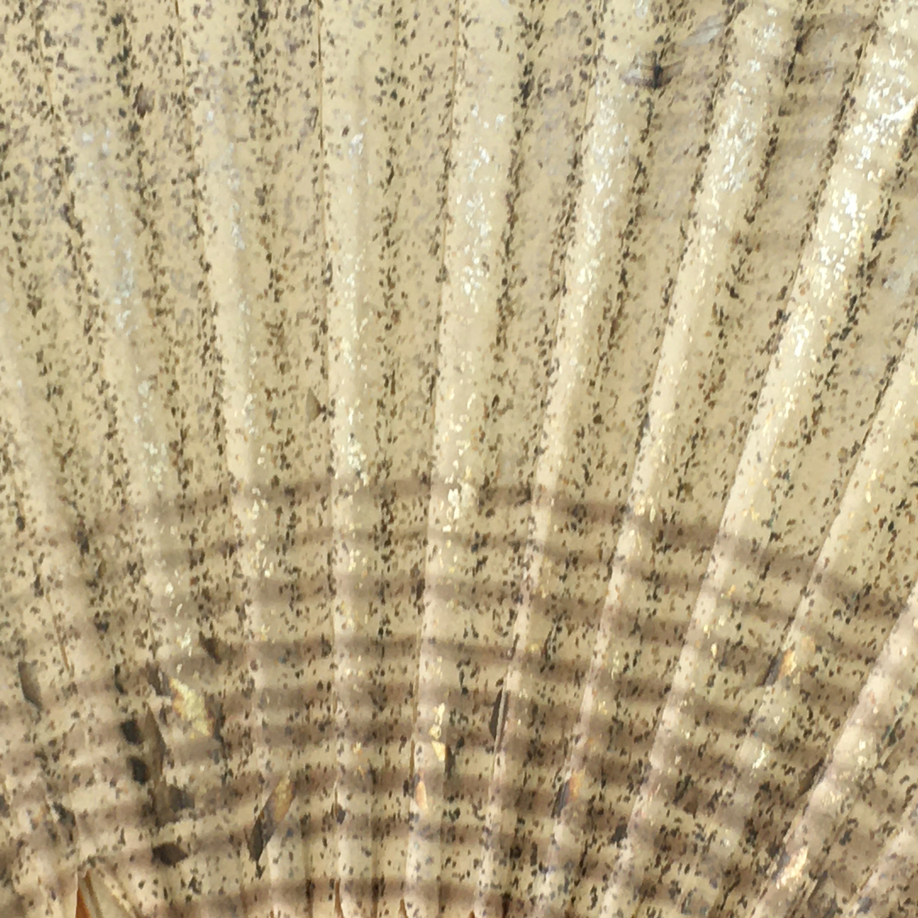 Japanese Folding Fan Vtg Sensu Bamboo Frame Paper Golden Glitter 4D601
