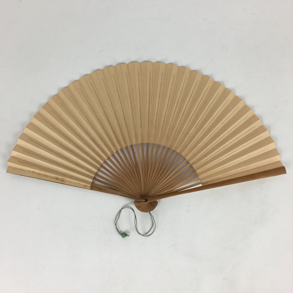 Japanese Folding Fan Vtg Sensu Bamboo Frame Paper Golden Glitter 4D602