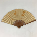 Japanese Folding Fan Vtg Sensu Bamboo Frame Paper Kanji Banzai 4D586