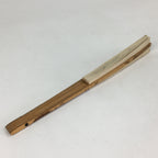 Japanese Folding Fan Vtg Sensu Bamboo Frame Paper Memorial 4D629