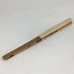 Japanese Folding Fan Vtg Sensu Bamboo Frame Paper Memorial 4D629