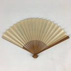 Japanese Folding Fan Vtg Sensu Bamboo Frame Shiny Paper Kanji 4D58