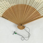 Japanese Folding Fan Vtg Sensu Bamboo Frame White Paper Cricket 4D596