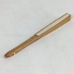Japanese Folding Fan Vtg Sensu Bamboo Frame White Plain Paper 4D612