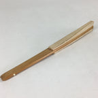 Japanese Folding Fan Vtg Sensu Bamboo Frame White Plain Paper 4D630