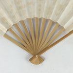 Japanese Folding Fan Vtg Sensu Bamboo Frame White Plain Paper 4D632