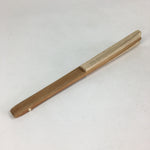 Japanese Folding Fan Vtg Sensu Bamboo Frame White Plain Paper 4D633