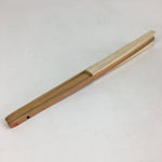 Japanese Folding Fan Vtg Sensu Bamboo Frame White Plain Paper 4D634