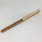 Japanese Folding Fan Vtg Sensu Bamboo Frame White Plain Paper 4D635