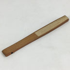 Japanese Folding Fan Vtg Sensu Bamboo Frame Yellow Paper Mountain 4D581