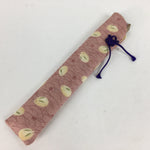 Japanese Folding Fan Vtg Sensu Fabric Bamboo Frame COMME CA DU MODE 4D513