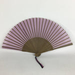 Japanese Folding Fan Vtg Sensu Fabric Bamboo Frame COMME CA DU MODE 4D513