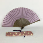 Japanese Folding Fan Vtg Sensu Fabric Bamboo Frame COMME CA DU MODE 4D513