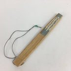 Japanese Folding Fan Vtg Sensu Japanese Paper Washi Bamboo Frame Gray 4D514
