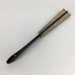 Japanese Folding Fan Vtg Sensu Paper Bamboo Frame Gold Silver Hand-painted 4D49