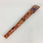 Japanese Folding Fan Vtg Sensu Paper Bamboo Frame Gold Stripes whirlpool 4D508