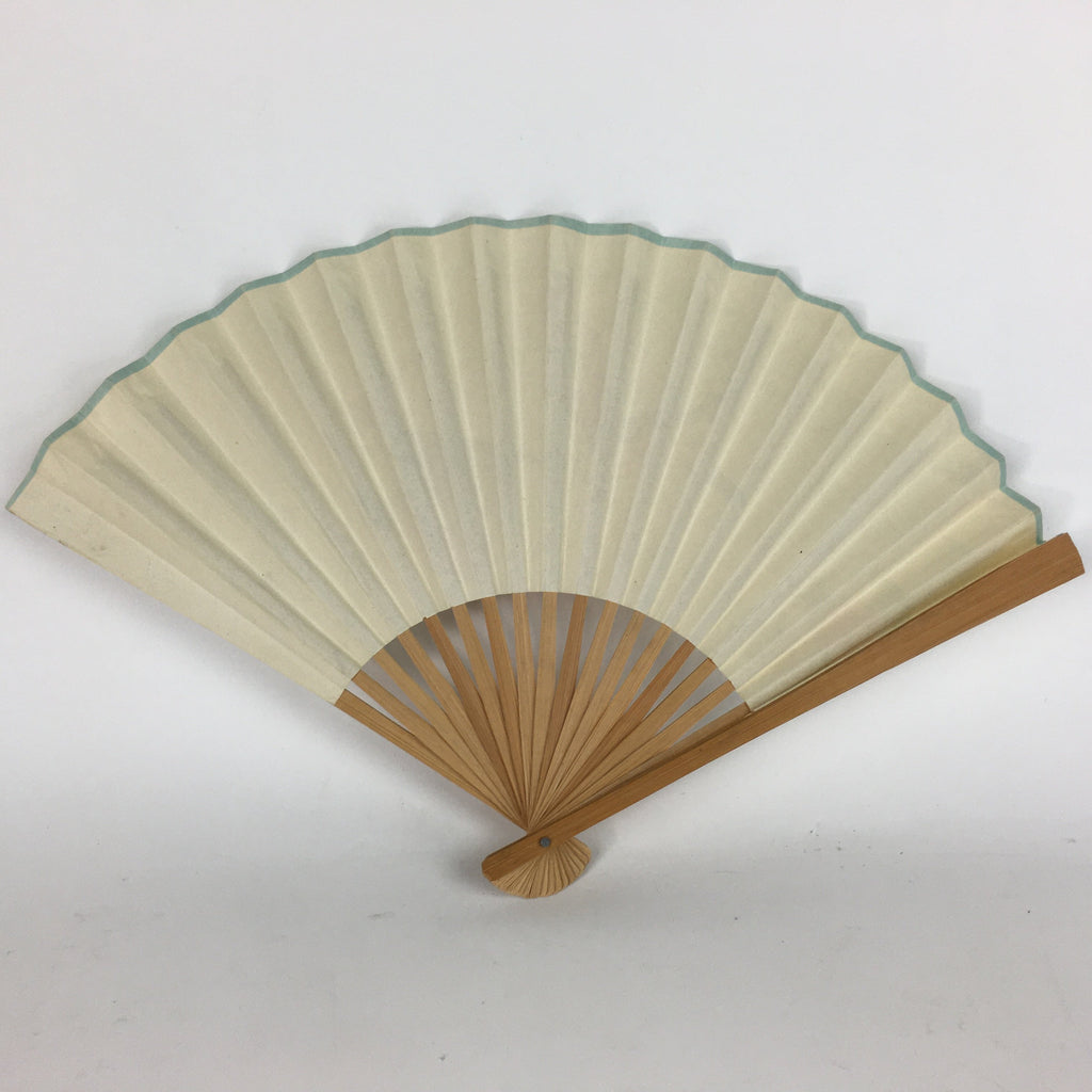 Japanese Folding Fan Vtg Sensu Paper Bamboo Frame Journey to the West 4D511