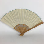 Japanese Folding Fan Vtg Sensu Paper Bamboo Frame Journey to the West 4D511